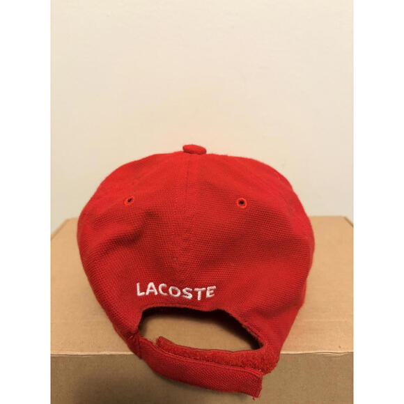 Lacoste Croc Cotton Adjustable Red Cap - Picture 2 of 2